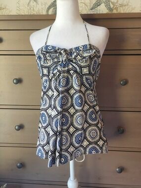 Michael Michael Kors Halter  Top with Geometric Medallion Print